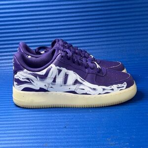 Size 10.5- Men’s Nike Air Force 1 Low Purple Skeleton CU8067-500 RARE